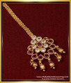 NCT233 - Trendy Kemp Stone Gold Plated Maang Tikka for Women 