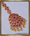 NCT238 - Beautiful Original Kemp Stone Maang Tikka Gold Design One Gram Gold Papidi Billa 