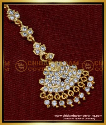 NCT245 - Gold Design White Stone Latest Nethichutti Designs 