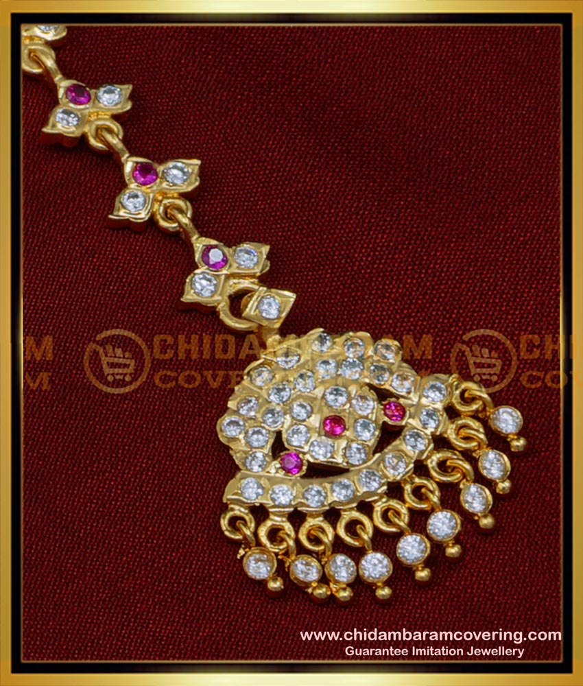 NCT246 - Latest Impon 1 Gram Gold Maang Tikka Design Online