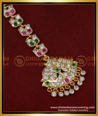 NCT247 - Gold Look Full Stone Maang Tikka Design for Bride 