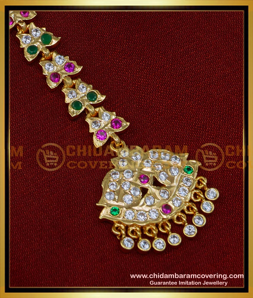 NCT248 - First Quality Multi Stone Nethichutti Designs for Wedding