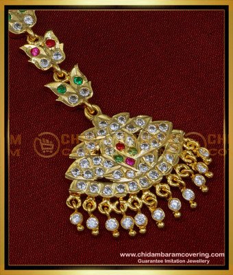 NCT249 - Bridal Wear Impon 1 Gram Gold Maang Tikka Design Online