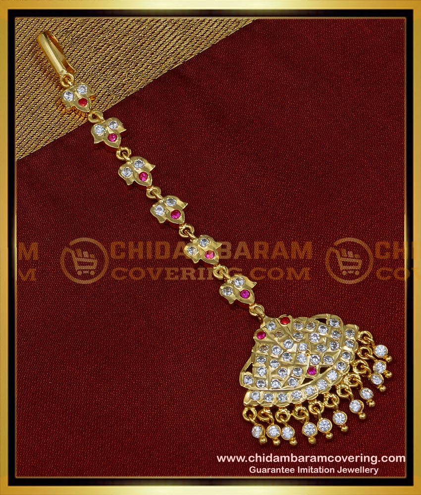 NCT252 - Five Metal White and Pink Stone Nethichutti Designs  