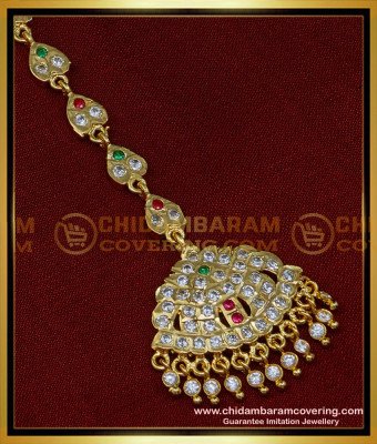 NCT253 - Latest Gold Maang Tikka Design Indian Imitation Jewellery   