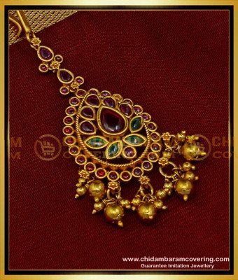 NCT256 - Premium Quality Antique Jewellery Short Maang Tikka Design 