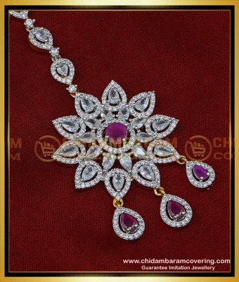 NCT258 - First Quality Bridal Diamond Maang Tikka Design Buy Online