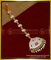 NCT264 - Impon White Stone Traditional Nethi Chutti for Wedding 