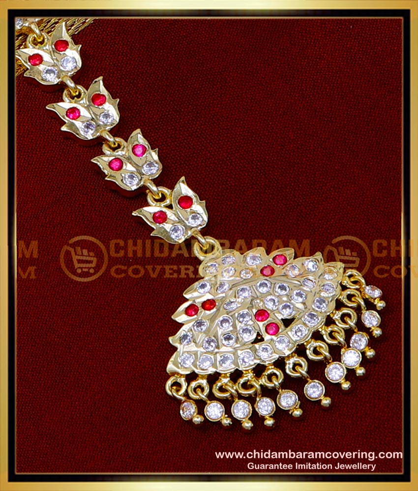NCT266 - Bridal Wear Gold Plated Impon Maang Tikka for Bride