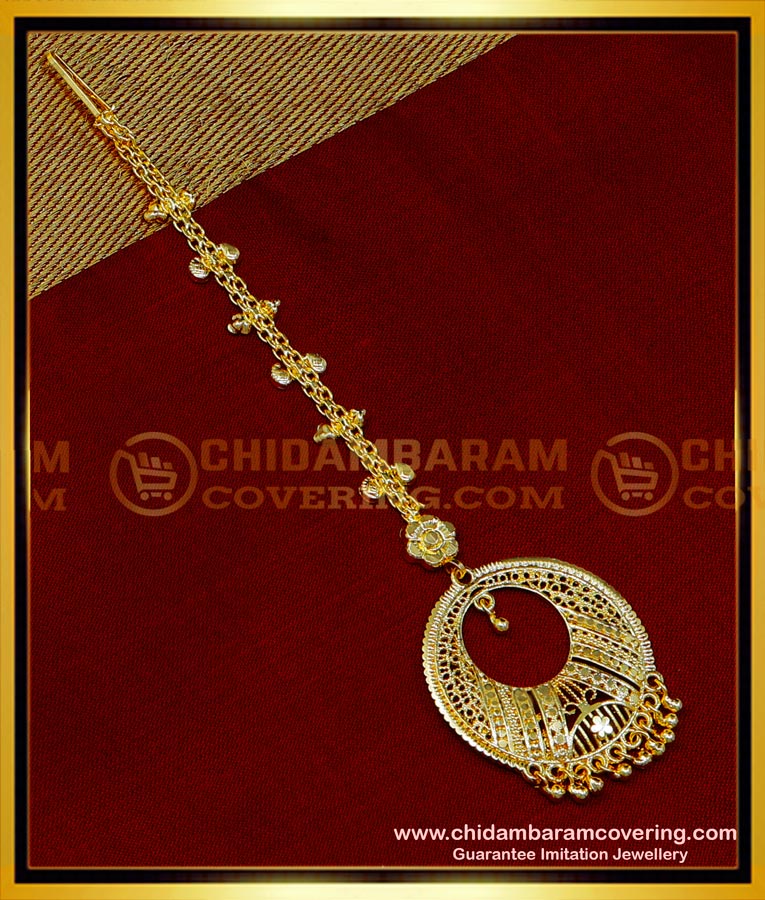 NCT273 - Latest Papidi Billa Models Gold Plated Maang Tikka Online