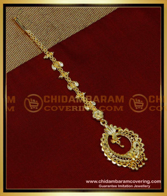 NCT276 - Elegant Peacock Design Gold Plated Maang Tikka Online