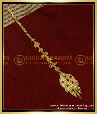 NCT278 - Enamel Flower Forming Gold Plated Maang Tikka Online