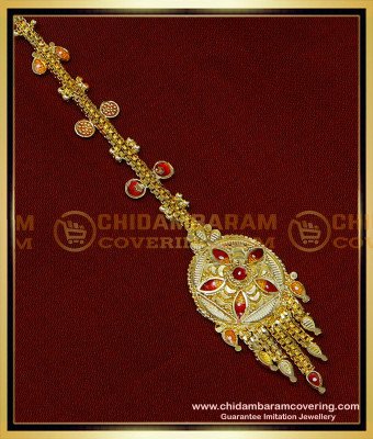 NCT278 - Enamel Flower Forming Gold Plated Maang Tikka Online