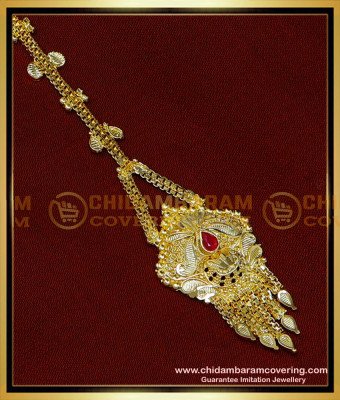 NCT281 - Forming Gold Maang Tikka Traditional Nethi Chutti for Wedding