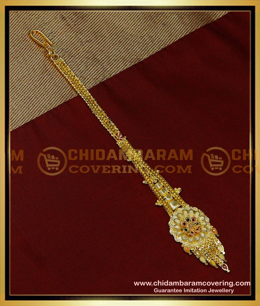 NCT282 - Buy Latest Forming Gold Maang Tikka Design for Wedding