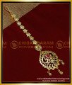 NCT284 - 1 Gram Gold Stone Maan Tikka Nethichutti Designs for Wedding 