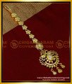 NCT285 - Attractive Peacock Design White Stone Bridal Nethichutti Online 