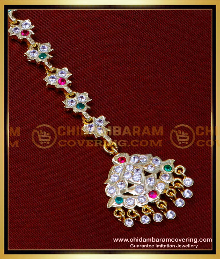 NCT286 - South Indian Impon Jewellery Bridal Maang Tikka Online