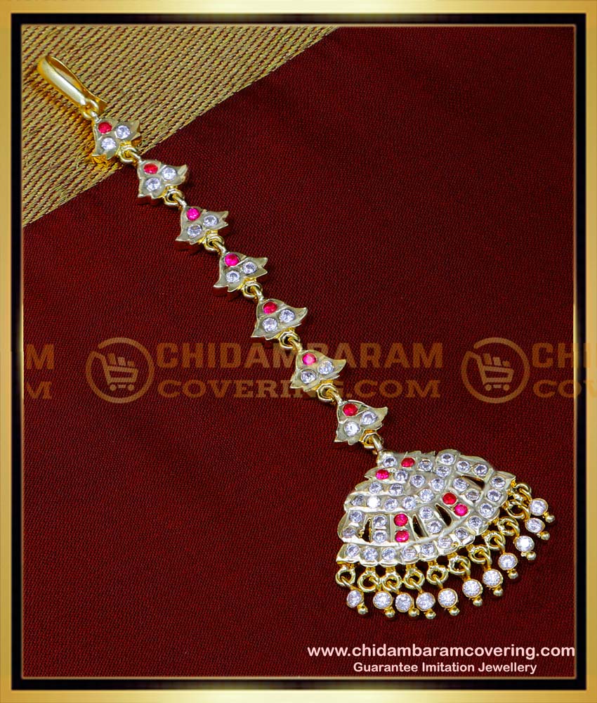 NCT287 - Traditional Impon Stone Nethichutti Designs for Wedding