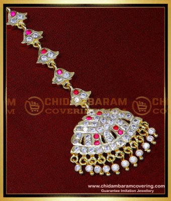 NCT287 - Traditional Impon Stone Nethichutti Designs for Wedding