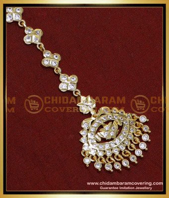 NCT305 - Impon Jewellery White Stone Nethichutti for Bride