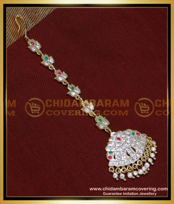 NCT307 - Gold Design Stone Traditional Nethi Chutti for Wedding