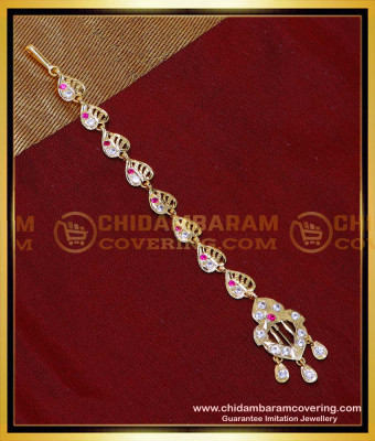 NCT311 - Attractive Gold Maang Tikka Designs for Round Face