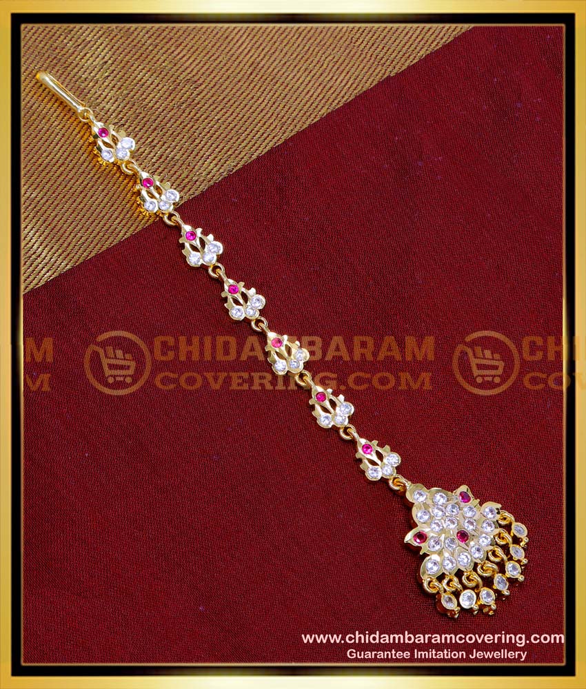 NCT313 - Gold Design Bridal Wear Maang Tikka Design Artificial