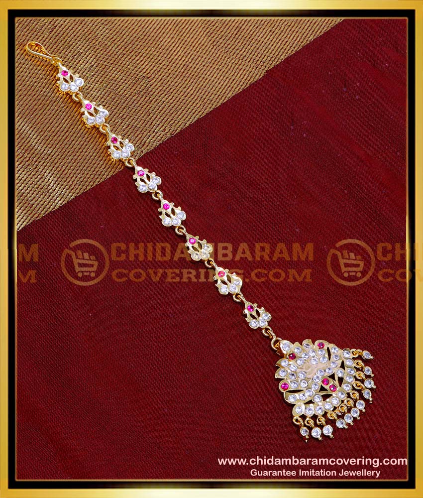 NCT316 - Full Stone New Design Dulhan Maang Tikka Gold Look