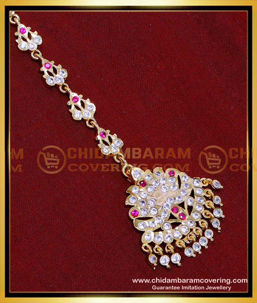 NCT316 - Full Stone New Design Dulhan Maang Tikka Gold Look