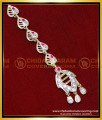 NCT319 - Attractive Impon White And Ruby Stone Maang Tikka Design
