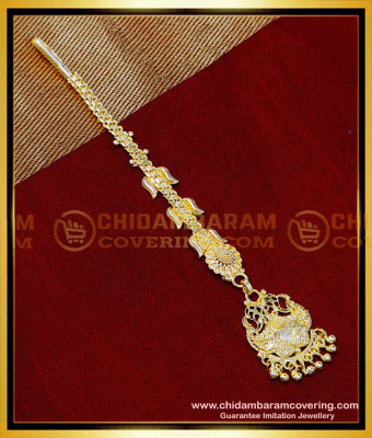 NCT320 - 1 Gram Gold Maang Tikka Gold New Design for Women