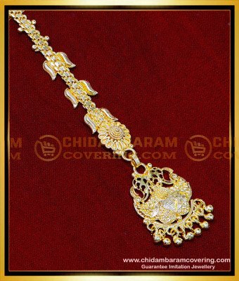 NCT320 - 1 Gram Gold Maang Tikka Gold New Design for Women