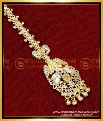 NCT321 - Bridal Wear Light Weight Plain Maang Tikka Gold Plated