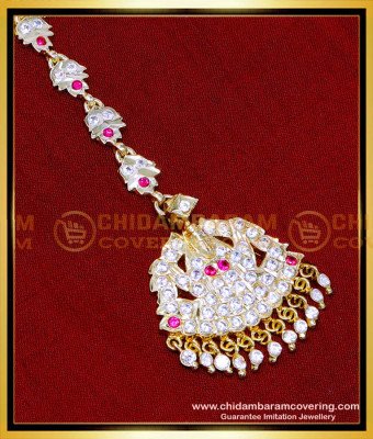 NCT327 - South Indian Maang Tikka Designs Lakshmi Model Nethichutti