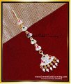 NCT336 - Impon White Stone Simple Small Maang Tikka Gold Design