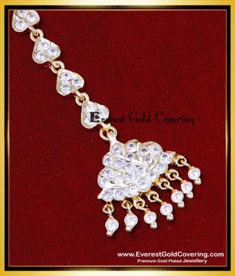 NCT339 - Simple Light Weight Small White Stone Maang Tikka