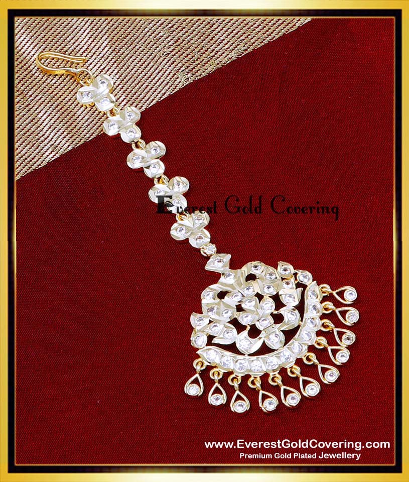 NCT342 - Impon Full Stone Marriage Nethichutti Gold Designs