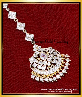 NCT343 - Impon White Stone Nethichutti Designs for Wedding