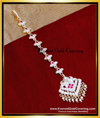 NCT346 - 1 Gram Gold Dulhan Gold Maang Tikka Designs for Bride
