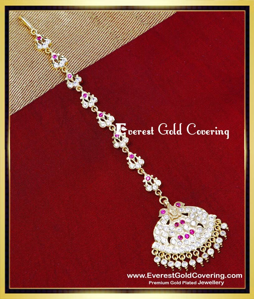 NCT350 - Traditional Lakshmi Design Nethichutti Bridal Maang Tikka