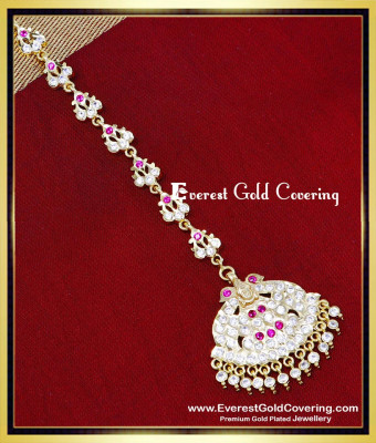 NCT350 - Traditional Lakshmi Design Nethichutti Bridal Maang Tikka