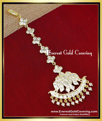 NCT353 - White Stone Wedding Artificial Maang Tikka Buy Online