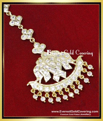 NCT353 - White Stone Wedding Artificial Maang Tikka Buy Online