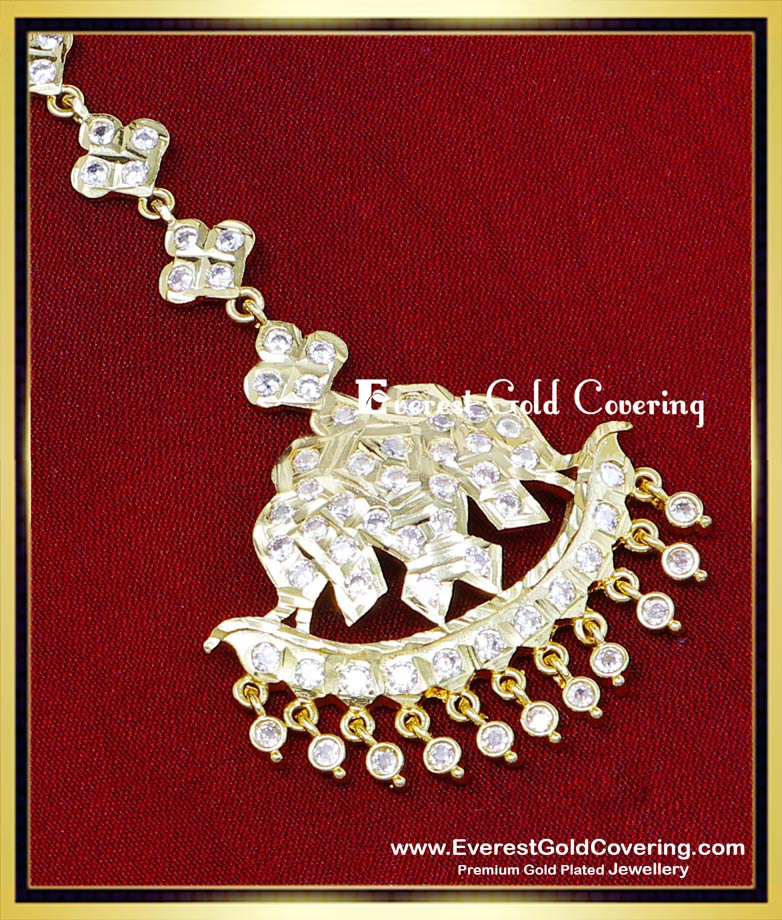 NCT353 - White Stone Wedding Artificial Maang Tikka Buy Online
