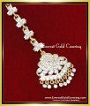 NCT354 - Attractive Gold Like White Stone Maang Tikka for Bride