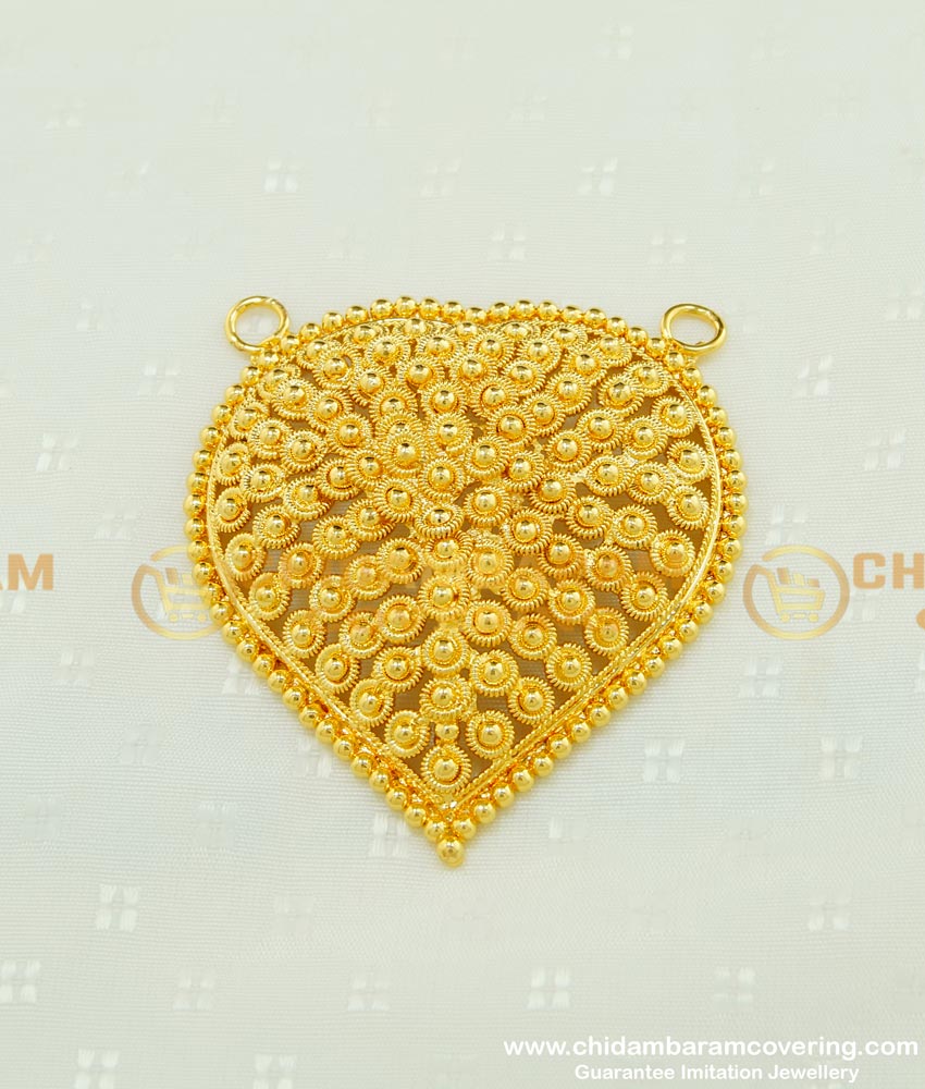 PND035 - New Heart Shape Spring Flower Dot Model Gold Locket Design for Ladies  