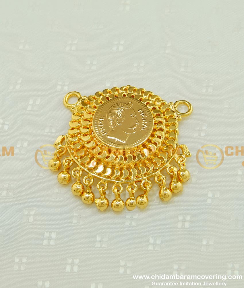 PND038 - Real Gold Coin Design Kerala Style Locket Gold Plated Dollar for Chain 