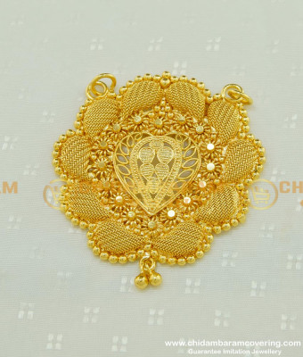 PND040 - Gold Design Plain Net Design Kerala Pendant for Long Chain Buy Online