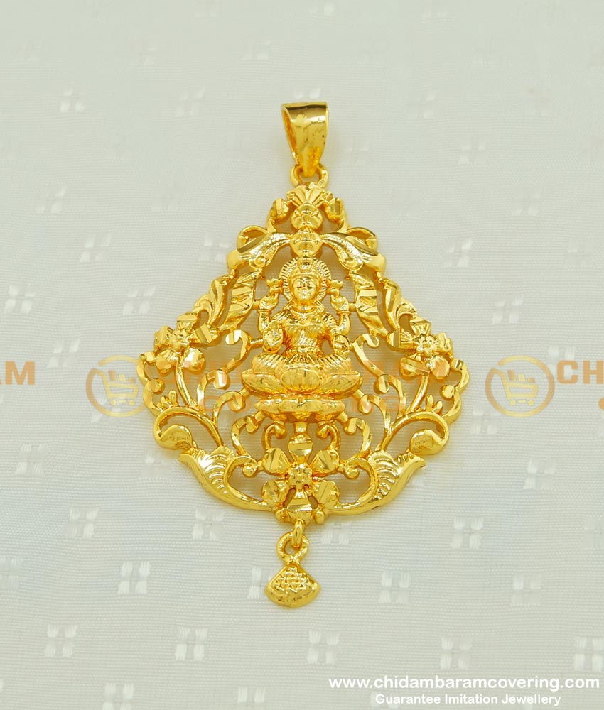 PND045 - New Collection Traditional Lakshmi Gold Pendant Design for Chain 